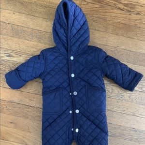 Ralph Lauren Navy blue quilted/fleece bunting